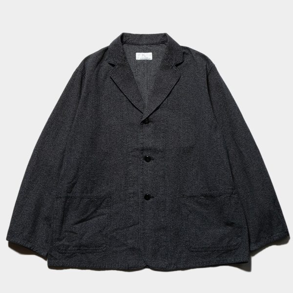 Herill 25AW Black Chambray Work Jacket Front Side