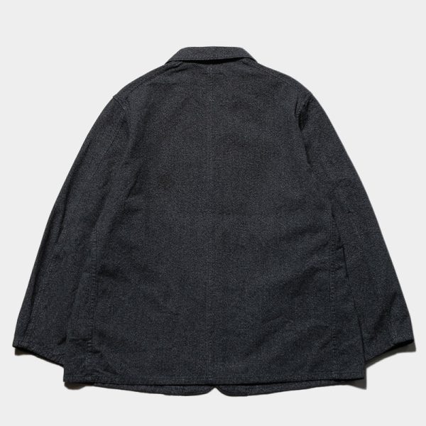 Herill 25AW Blackschambray Workjacket Back Side