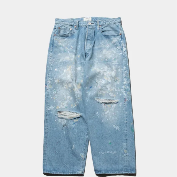 Herill 26SS HL Damaged Denim Pant Front Side