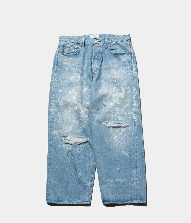 Herill 26SS HL Damaged Denim Pant Front Side