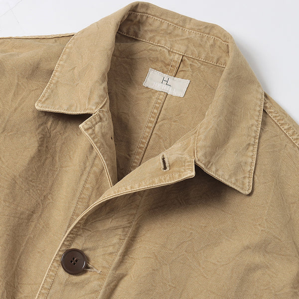 Herill American Classic Field Coat Khaki Neck View