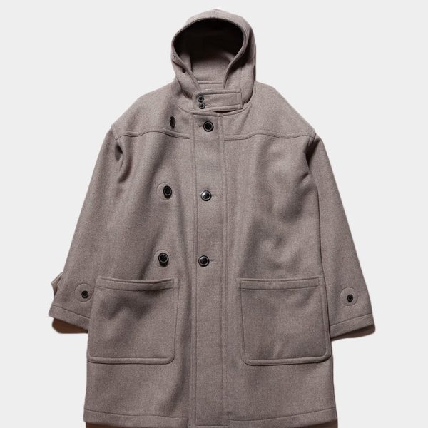 Herill Black Sheep Duffle Coat Front Side