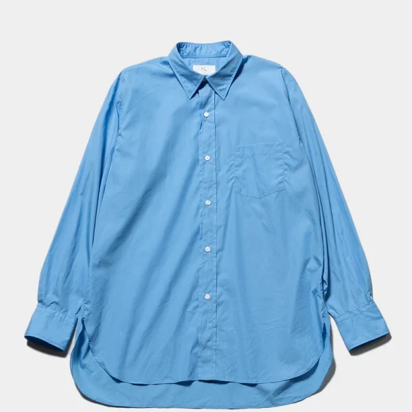 Herill Broadcloth Shirt Front In Sax