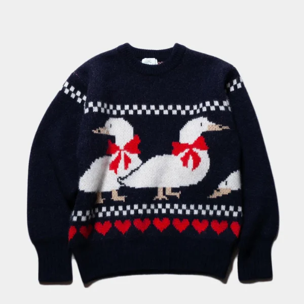 Herill Cashmere Jacquard Sweater AHIRU Front Side