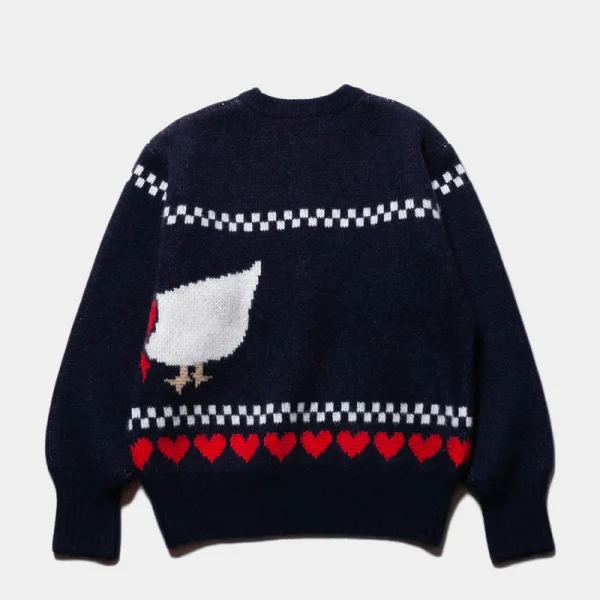 Herill Cashmere Jacquard Sweater AHIRU Back Side