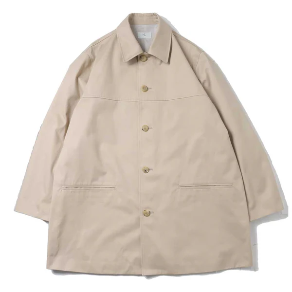 HERILL Cotton Gabardine Car Coat Front Side