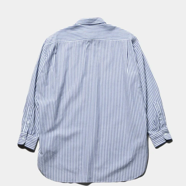 Herill Cotton Oxford Regular Collar Stripe Shirt Back Side