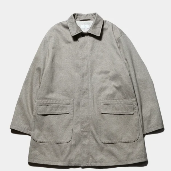Herill Cotton Twill Short Coat Front Side