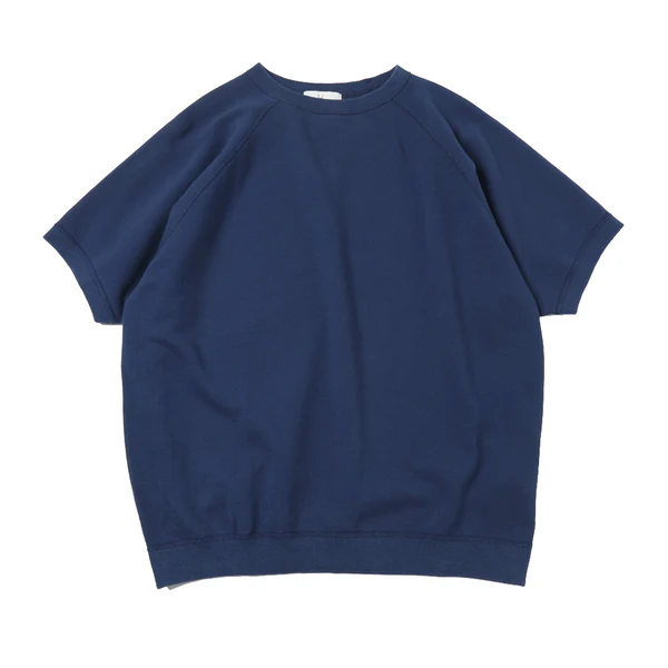 Herill Crewneck Short Sleeve Sweatshirt Front In Navy