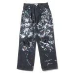 Herill Damage Splash Painter Pants Front Side In Black