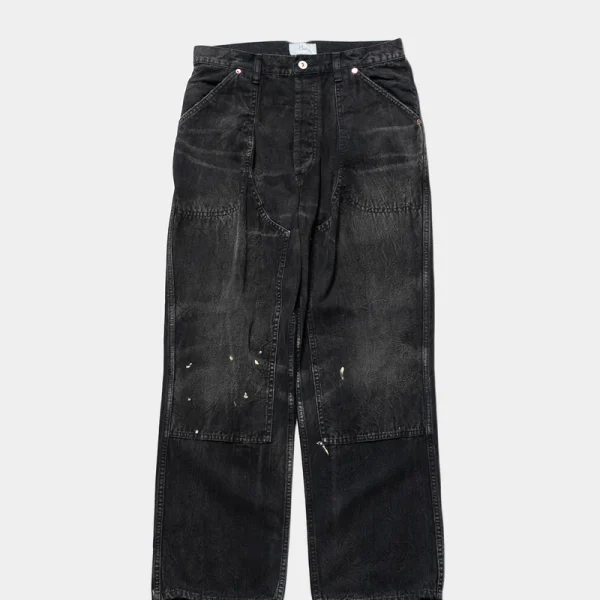 Herill Duck Painter Pant Front In Black