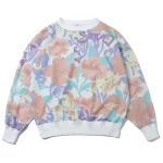 Herill Flower Pattern Crewneck Sweatshirt Front Side