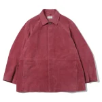 Herill Goat Suede Jacket Red Front Side