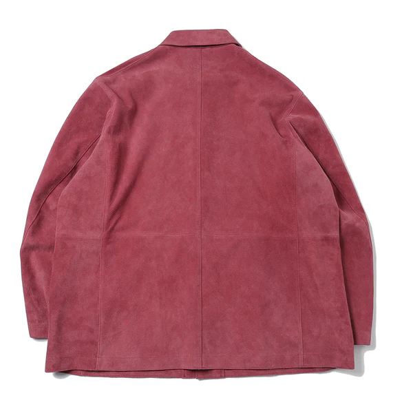 Herill Goat Suede Jacket Red Back Side